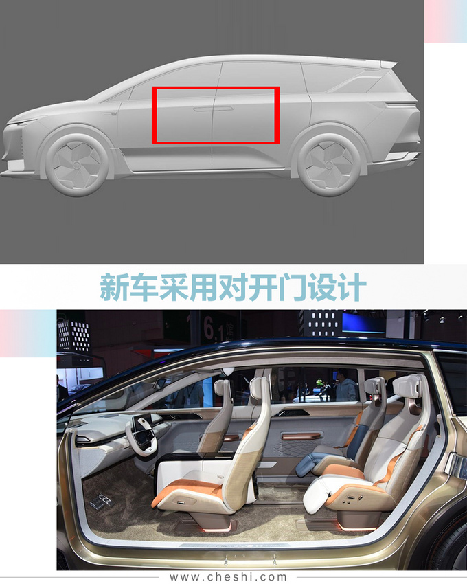 爱驰7座SUV专利图曝光 对开门设计 竞争蔚来ES8-图3